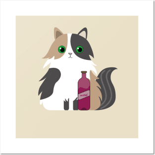 Wine Cat Posters and Art